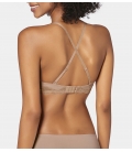 Triumph – Lovely Micro WHUM - beżowy - gładki biustonosz push-up