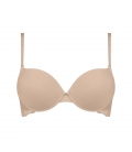 Triumph – Lovely Micro WHUM - beżowy - gładki biustonosz push-up