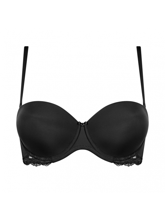 Triumph – Lovely Micro WHUD - czarna - gładka bardotka push-up