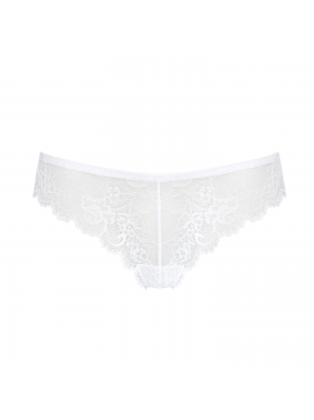 Triumph - Tempting Lace Brazilian String – białe - koronkowe majtki typu string