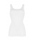 Triumph - Katia Basics Shirt02 - biały - gładki, bawełniany podkoszulek na szerszych ramiączkach