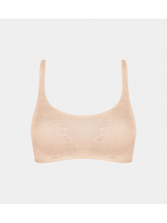Triumph – Fit Smart P EX - morelowy - koronkowy biustonosz z usztywnionymi miseczkami bez fiszbin
