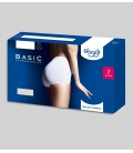 sloggi - BASIC MAXI 2P – białe - gładkie, bawełniane majtki z wysokim stanem typu maxi