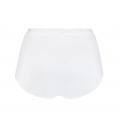 sloggi - CONTROL MAXI – białe - bawełniane majtki z wysokim stanem typu maxi z modelującą wstawką