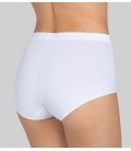 sloggi - CONTROL MAXI – białe - bawełniane majtki z wysokim stanem typu maxi z modelującą wstawką