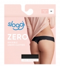 sloggi - ZERO MICROFIBRE HIPSTRING – czarne - gładkie, bezszwowe majtki laserowo cięte typu string