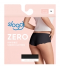 sloggi - ZERO COTTON SHORT – czarne - bezszwowe, bawełniane majtki laserowo cięte typu short 