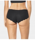 sloggi - ZERO COTTON SHORT – czarne - bezszwowe, bawełniane majtki laserowo cięte typu short 