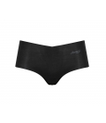 sloggi - ZERO COTTON SHORT – czarne - bezszwowe, bawełniane majtki laserowo cięte typu short 