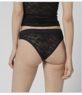 sloggi - GO ALLROUND LACE MINI – czarne - koronkowe majtki z elastyczną gumką typu mini