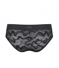 sloggi - GO ALLROUND LACE HIPSTER – czarne - koronkowe majtki z elastyczną gumką typu hipster