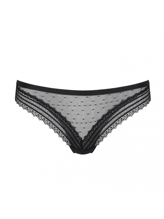 Triumph – Tempting Tulle_01 Tai – czarne – tiulowe majtki o klasycznym kroju