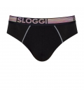 sloggi -  MEN GO ABC NATURAL MIDI 2P - czarne -  dwupak bawełnianych slipów z kolorową gumką